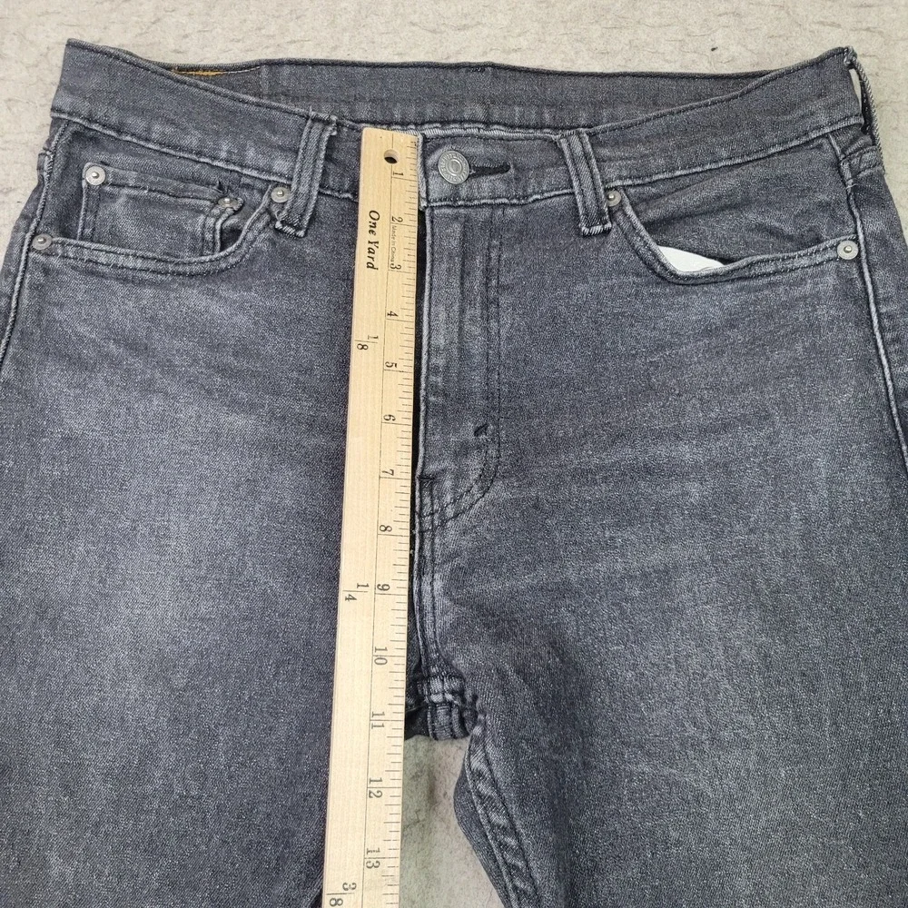 Levi's 510 SKINNY Jeans Men's 33X32 Black Faded‎ Stretch Denim Low in Waist
